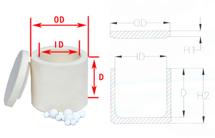 氧化铝陶瓷球磨罐